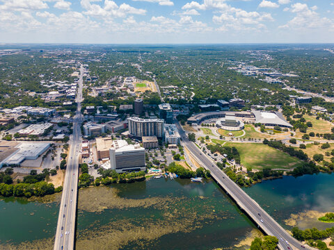 Aerial photo Downtown Austin south of the Colorado River