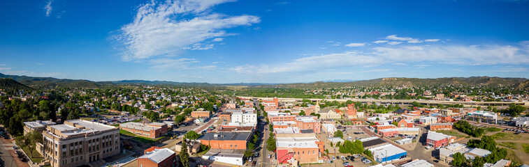 Aerial panoramic photo Trinidad Colorado a historic town