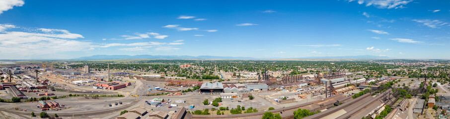 Aerial panorama photo steel mill production Pueblo Colorado © Felix Mizioznikov