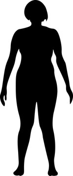 Fat Woman Body Silhouette Illustration