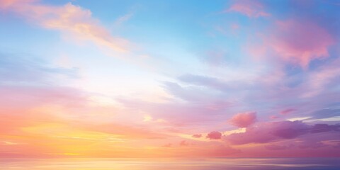 Naklejka na ściany i meble Art abstract beautiful summer sky background new day sunrise, Generative AI