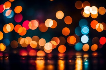 defocused christmas lights generated by AI technology