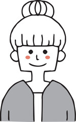 スーツの働く女性　単体