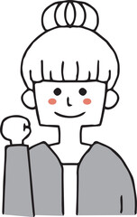 スーツの働く女性　単体