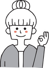 スーツの働く女性　単体