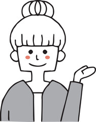 スーツの働く女性　単体