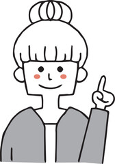 スーツの働く女性　単体