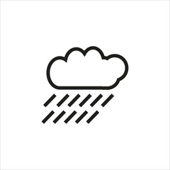rainy vector icon line template