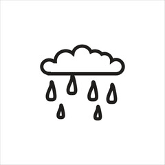 rainy vector icon line template
