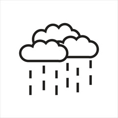 rainy vector icon line template