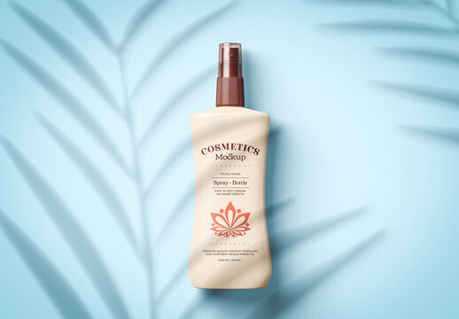 Cosmetic Spray Bottle Mockup