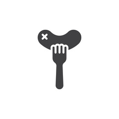 BBQ sausage vector icon