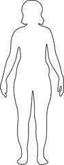 Woman Body Outline Illustration Vector