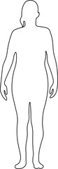 Woman Body Outline Illustration Vector