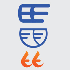 EE letter logo vector art