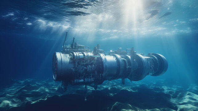 OTEC: Ocean Thermal Energy Conversion. Utilizing temperature differences in ocean water for renewable energy. Generative ai