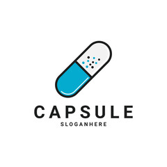 Capsule logo design creative idea