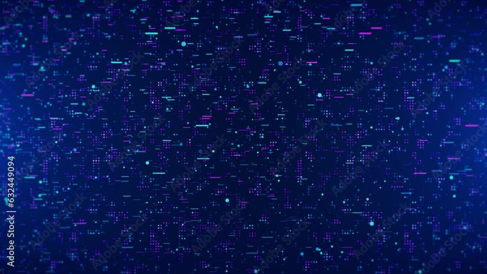 Aufkleber digital big data stream futuristic wave infographic, technology in smart cloud server ai artificial 