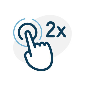 double tap screen concept illustration line icon design editable vector eps10
