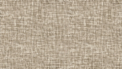 Detailed woven linen grunge texture horizontal background. Beige flax fiber natural pattern. Organic fibre close up weave fabric surface material. Rustic home decor fabric effect style. Space for text