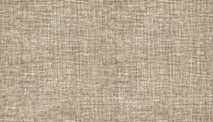 Fototapeta na wymiar Detailed woven linen grunge texture horizontal background. Beige flax fiber natural pattern. Organic fibre close up weave fabric surface material. Rustic home decor fabric effect style. Space for text