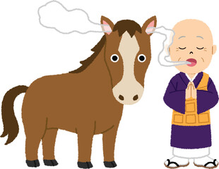 馬の耳に念仏のイラスト