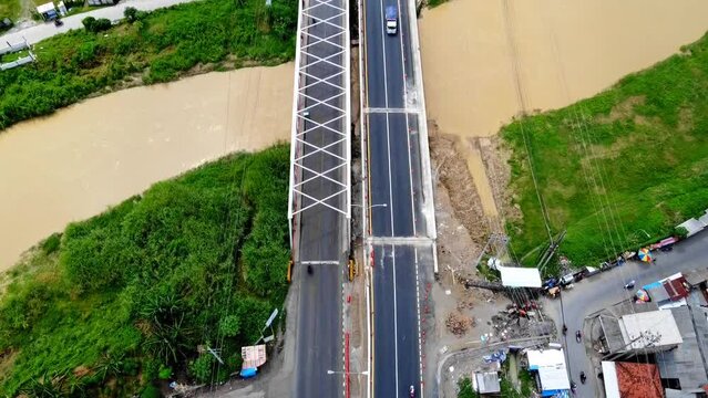 Wonokerto Bridge, Demak Regency, Central Java, Indonesia, which facilitates the transportation of goods and services for the north coast region