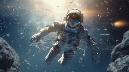 Future of Commercial Space Travel. Imagining a future where commercial space travel becomes a reality for people worldwide. Generative ai