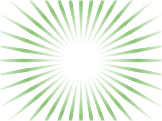 Obraz premium 明るい花火イメージの抽象的な集中線背景_グリーン