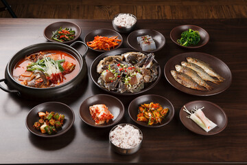 korean traditional dinner meal
