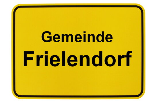 Illustration eines Ortsschildes der Gemeinde Frielendorf in Hessen