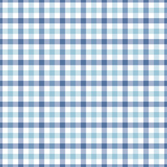 Gingham seamless pattern. Blue background texture. Checked tweed plaid repeating wallpaper. Fabric design.