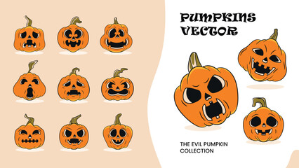 halloween pumpkin set