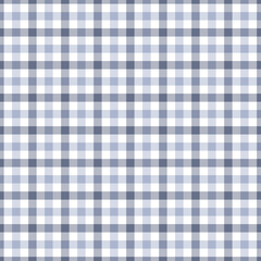 Gingham seamless pattern. Blue background texture. Checked tweed plaid repeating wallpaper. Fabric design.