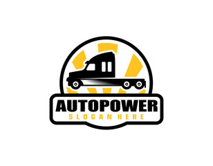 Fototapeta premium A template of Truck Logo, cargo logo, delivery cargo trucks, Logistic logo