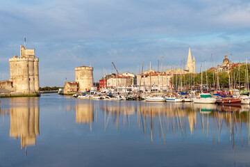 Obraz premium La Rochelle harbour in Charente-Maritime coast