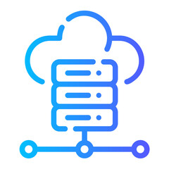cloud service Line Gradient Icon