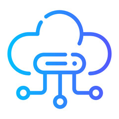 hosting Line Gradient Icon
