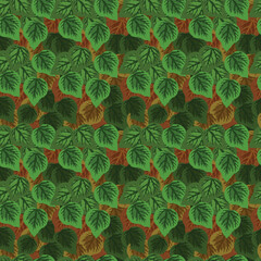 vector seamless leaf background illustration
