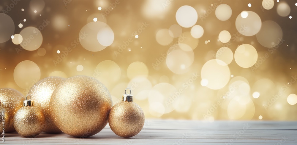 Poster christmas balls abstract background created with generative ai technology