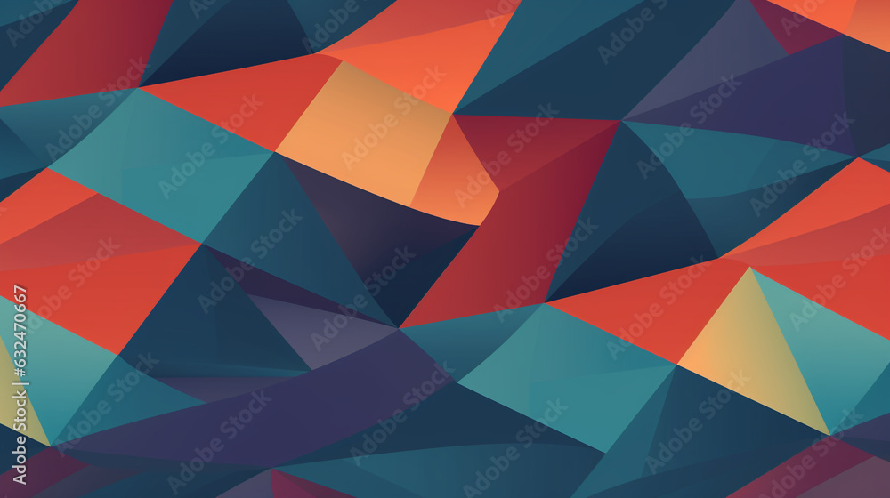 Poster a geometric pattern that combines both sharp angles and soft curves