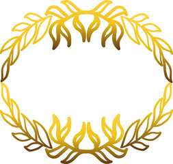 luxury gold floral ornament 