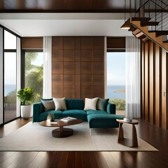 modern living room generating by AI technology