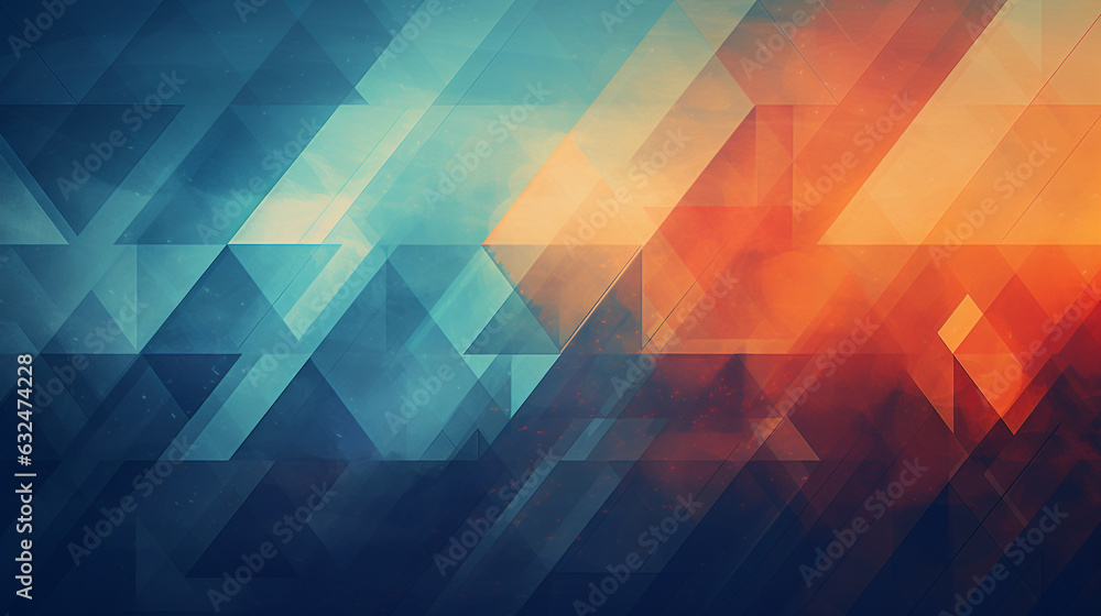 Poster achieve an interesting texture in your abstract colorful geometric background