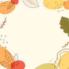 Autumn frame banner illustration with space for text.