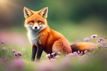 red fox vulpes generating by AI technology