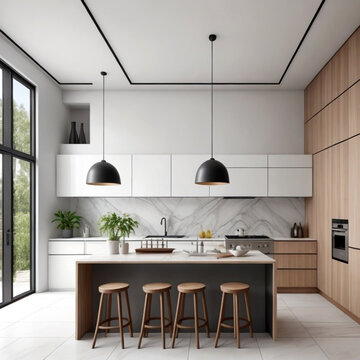 modern kitchen interior