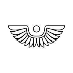 Egyptian wings symbol