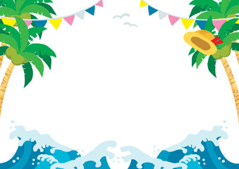 夏の風景　背景イラスト