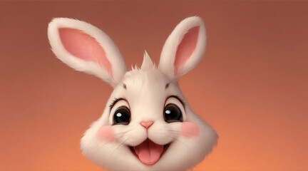 Cute bunny cartoon by Generative AI